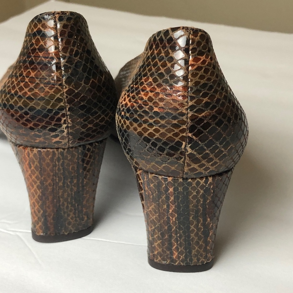 Stuart Weitzman Shoes Block Heel Reptile Pattern - image 3